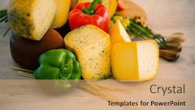  Presentation with container - Slide deck enhanced with bosnian-traditional-cheese-served background and a coral colored foreground