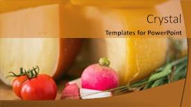  Presentation with container - Presentation featuring bosnian-traditional-cheese-served background and a gold colored foreground