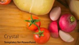  Presentation with container - Presentation theme having bosnian-traditional-cheese-served background and a gold colored foreground