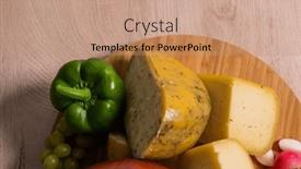  Presentation with container - Presentation having bosnian-traditional-cheese-served background and a coral colored foreground