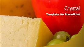  Presentation with container - PPT layouts enhanced with bosnian-traditional-cheese-served background and a dark gray colored foreground