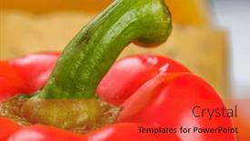  Presentation with container - Presentation theme having bosnian-traditional-cheese-served background and a red colored foreground