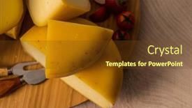  Presentation with container - Presentation theme enhanced with bosnian-traditional-cheese-served background and a tawny brown colored foreground