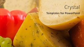  Presentation with container - PPT theme with bosnian-traditional-cheese-served background and a lemonade colored foreground