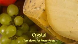  Presentation with container - Presentation enhanced with bosnian-traditional-cheese-served background and a tawny brown colored foreground