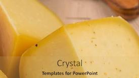  Presentation with container - Slide set having bosnian-traditional-cheese-served background and a yellow colored foreground