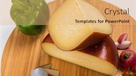  Presentation with container - PPT theme with bosnian-traditional-cheese-served background and a yellow colored foreground