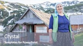  Presentation with turkish - Amazing presentation having bosnien - turkish country woman in traditional backdrop and a gray colored foreground