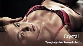  Presentation with woman tied rope sexual - Presentation featuring bosom - portrait of a sexual woman background and a tawny brown colored foreground