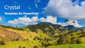  Presentation with colombia - Slide deck enhanced with bosque-de-palma-de-cera background and a teal colored foreground