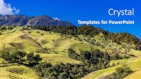  Presentation with colombia - Theme enhanced with bosque-de-palma-de-cera background and a cobalt blue colored foreground