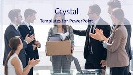  Presentation with welcome aboard new staff - Colorful theme enhanced with boss and business team welcome backdrop and a sky blue colored foreground