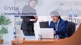  Presentation with working - Amazing slide deck having boss-and-his-male-assistant backdrop and a lemonade colored foreground