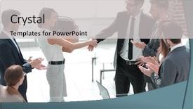  Presentation with hand world hands of jesus - Audience pleasing slides consisting of boss and the new employee backdrop and a light gray colored foreground