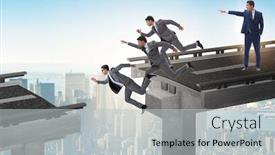  Presentation with instruction - PPT theme having boss-businessman-giving-wrong-instruction background and a light gray colored foreground