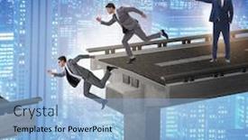  Presentation with instruction - Audience pleasing PPT layouts consisting of boss-businessman-giving-wrong-instruction backdrop and a light blue colored foreground