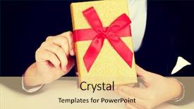  Presentation with woman business - Cool new presentation with boss day - business woman with gift box backdrop and a lemonade colored foreground