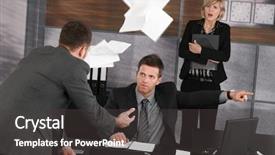  Presentation with secretary - Beautiful presentation featuring boss firing employee showing door backdrop and a dark gray colored foreground