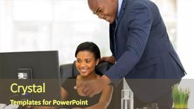  Presentation with friendly - Presentation theme with alien planet - artwork rocks and lake 3d illustration background and a gray colored foreground