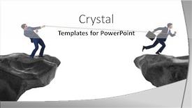  Presentation with employee - Theme consisting of boss-holding-his-employee background and a white colored foreground