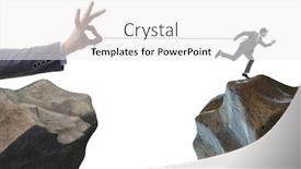  Presentation with employee - Slide set featuring boss-holding-his-employee background and a white colored foreground