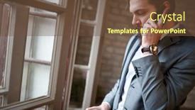  Presentation with business partner - Audience pleasing PPT layouts consisting of boss-in-company-near-window backdrop and a tawny brown colored foreground