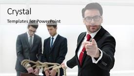  Presentation with templete for related hypertension - Audience pleasing theme consisting of boss is holding related employees backdrop and a light gray colored foreground