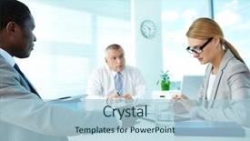  Presentation with smart retail augmented and - Cool new presentation with boss on background at meeting backdrop and a  colored foreground