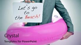  Presentation with swim - Audience pleasing slide deck consisting of boss s day - businessman with a pink swim backdrop and a  colored foreground