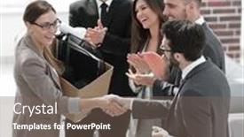  Presentation with shaking hands - Theme enhanced with boss-shaking-hands background and a violet colored foreground