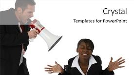  Presentation with yelling - Amazing theme having angio - boss yelling at employee thorugh backdrop and a white colored foreground