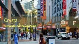  Presentation with performing arts - Slide deck enhanced with boston-august-19-washington-street background and a tawny brown colored foreground