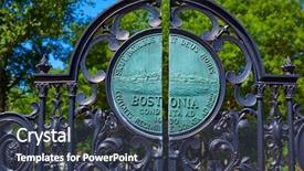  Presentation with shenandoah north gate - PPT theme having boston common arlington st gate background and a tawny brown colored foreground