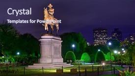  Presentation with george washington - Colorful presentation design enhanced with boston common george washington monument backdrop and a wine colored foreground