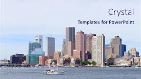  Presentation with boston - Colorful presentation theme enhanced with downtown background from alamo backdrop and a gray colored foreground