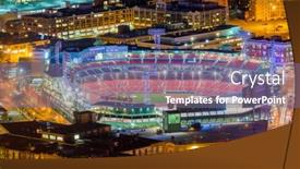  Presentation with fenway park - Slide deck having boston-massachusetts-april-3-2012 background and a gray colored foreground