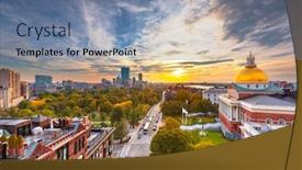  Presentation with boston - Amazing PPT layouts having boston-massachusetts-usa-cityscape backdrop and a seafoam green colored foreground
