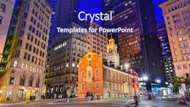  Presentation with boston - Audience pleasing slide deck consisting of boston massachusetts usa cityscape backdrop and a navy blue colored foreground