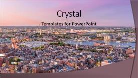  Presentation with boston - Beautiful slide deck featuring boston massachusetts usa cityscape backdrop and a light blue colored foreground