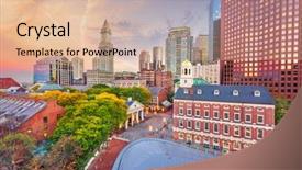  Presentation with boston - Amazing presentation having boston massachusetts usa downtown markets backdrop and a coral colored foreground