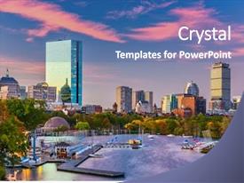 Boston Massachusetts Usa Downtown Skyline PPT template 27 | CrystalGraphics