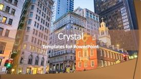  Presentation with old house - PPT theme consisting of boston massachusetts usa old state background and a coral colored foreground