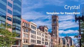  Presentation with historical buildings - Audience pleasing presentation consisting of boston-massachusetts-usa-september-15 backdrop and a  colored foreground