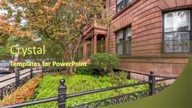  Presentation with historical buildings - Presentation with boston-massachusetts-usa-september-15 background and a  colored foreground