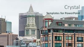  Presentation with historical buildings - Presentation theme having boston-massachusetts-usa-september-15 background and a  colored foreground