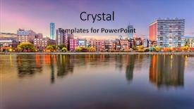  Presentation with boston - Colorful slides enhanced with boston massachusetts usa skyline backdrop and a teal colored foreground