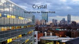  Presentation with nashville skyline - Audience pleasing slides consisting of boston skyline at night beacon backdrop and a light blue colored foreground