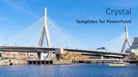  Presentation with boston - Slides featuring boston-zakim-bridge-at-boston background and a light blue colored foreground