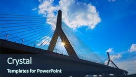  Presentation with boston - Slide set consisting of boston zakim bridge in bunker background and a ocean colored foreground