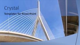  Presentation with united states - Presentation with boston-zakim-bridge-over-charles background and a light blue colored foreground